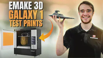 EMAKE3D - GALAXY 1 UNBOXING & TEST PRINTS